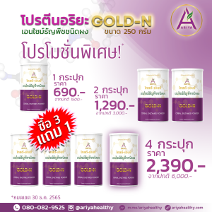โปรโมชั่น <span class='txt-gold'>GOLD-N</span> ขนาด 250G.
